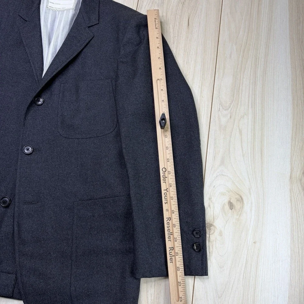 Thom Browne Brooks Brothers Half-Lined Italian Flannel Wool Blazer Mens Size 36S